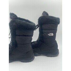 The North Face ThermoBall Lace Up Winter Snow Boots Black Women's US 6 EU 37 GUC